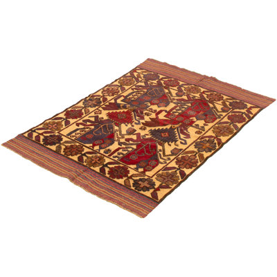 Braxley One-of-a-Kind 4' X 6' New Age Wool Area Rug in Brown