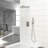 Brushed Nickel 12 Inch Wall Mounted Dual Shower System, Balanced Valve, Rainfall And Handheld, 360 Adjustable Spray For Precise Control , - Scald With Extensive Coverage Easy Installation-127676689