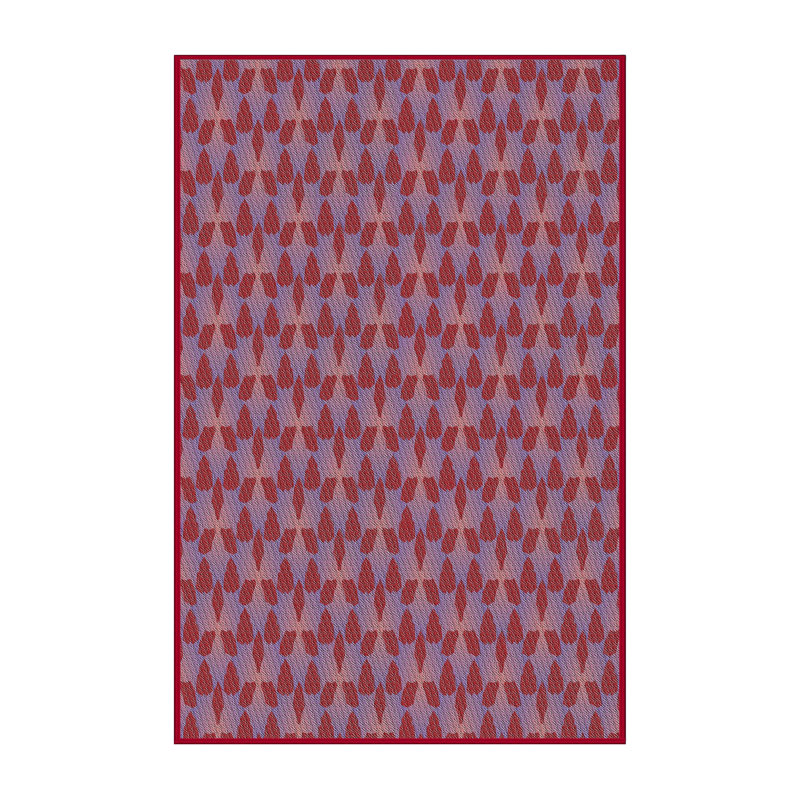 Tapis tissé à la machine rose/brun clair, Rectangle 7 pi x 9 pi