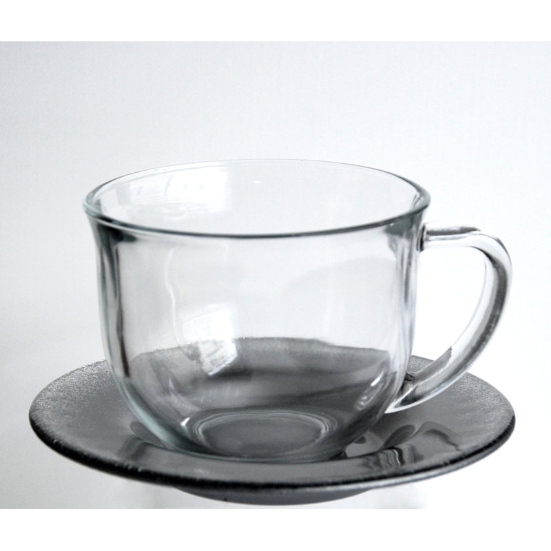Tasse à thé et soucoupe Emersyn, Gris