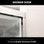 Porte de douche coulissante Semi-Bypass l 48 po x H 76 po, revêtement H, coulissante, respirante-120954832