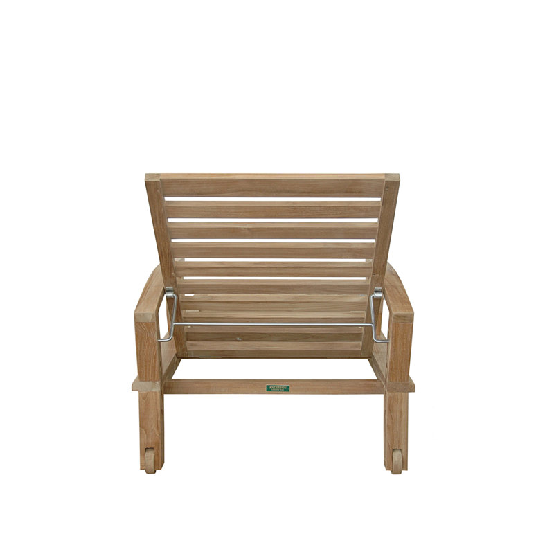 Brianna Outdoor Teak Chaise Lounge