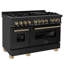 ZLINE Autograph 48" Legacy Dual Fuel Range in Black Stainless Steel-88587460