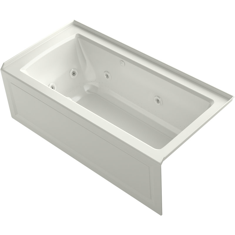 Archer 60" x 30" Integral Apron Whirlpool, Dune, Right