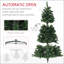 Arbre de Noël artificiel, arbre de Noël avec 1346 pointes de branches, ouverture automatique, décoration des Fêtes avec base en acier pour bureau à domicile, vert-2060768612
