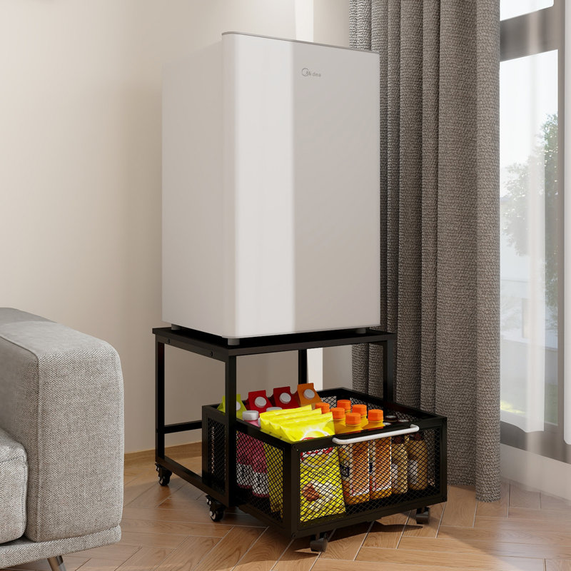 Mini-réfrigérateur 16,8 po x l 19,7 po avec porte-réfrigérateur mobile, Noir