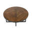 Table basse ronde brune