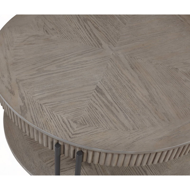 Table basse contemporaine 1Pc avec tablette de rangement