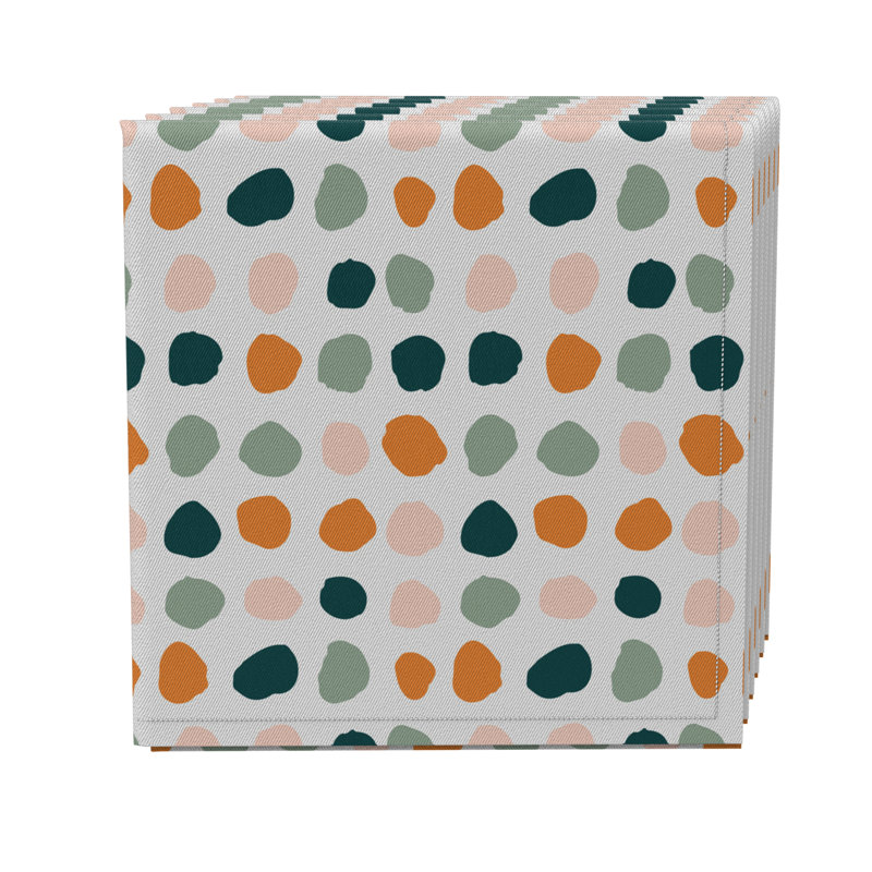 Cotton Twill Polka Dots Square Napkin