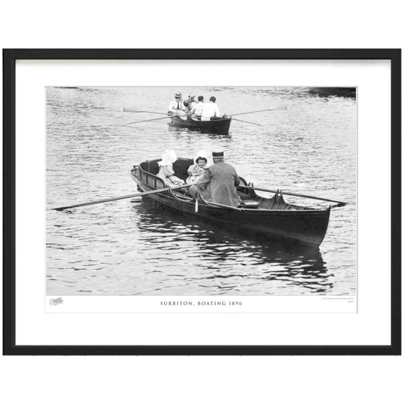 Surbiton, Boating 1896 by Francis Frith - Single Picture Frame Print, 40cm H x 50cm W x 2.3cm D