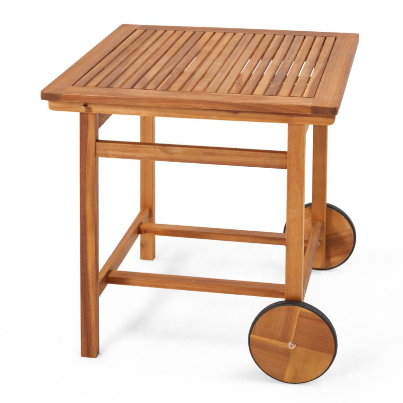Table de salle à manger d'extérieur en bois d'acacia