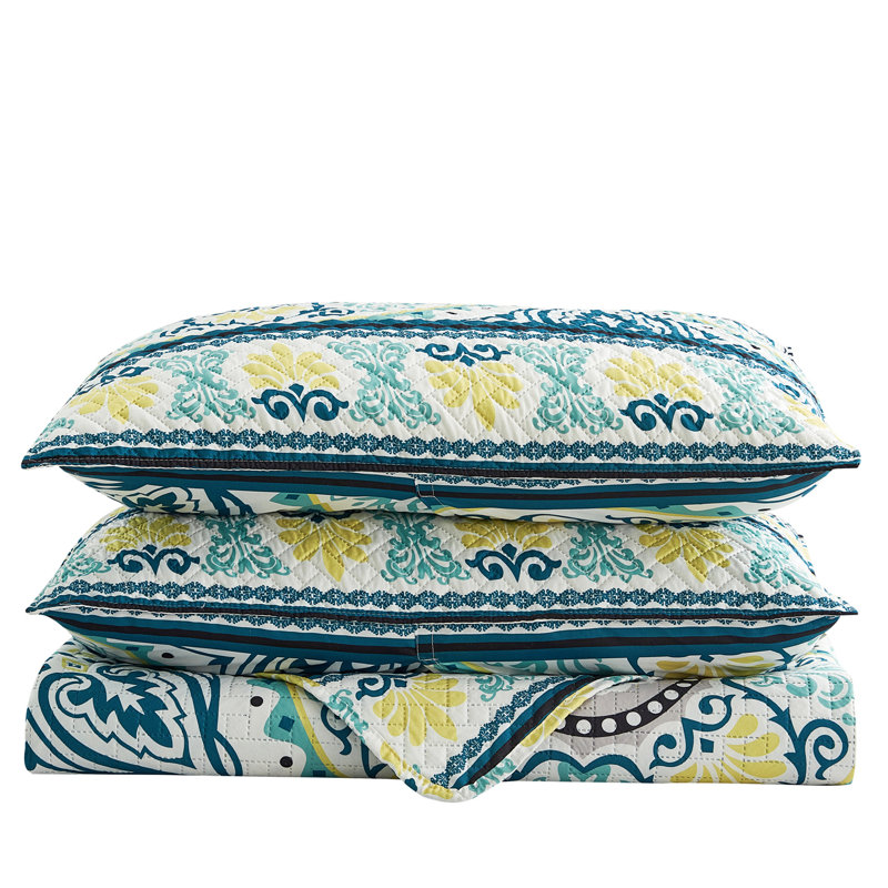 QSM0920210706 Geometric Shapes Quilt, Queen Quilt + 2 Standard Shams
