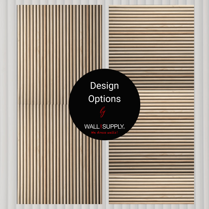 Natural 3D Textured Wall Panel Set, 19.69" x 45.67"
