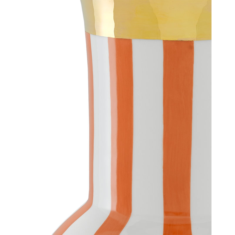 Vase de table en porcelaine De Luca, H 22,25 po x l 11,25 po x P 11,25 po