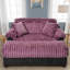 Canapé méridienne moderne, canapé méridienne nuage confortable en peluche avec deux coussins décoratifs pour salon, chambre, appartement et petits espaces-1756115451