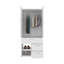 Armoire avec portes doubles, tringle suspendue et tablettes intérieures, garde-robe moderne autoportante