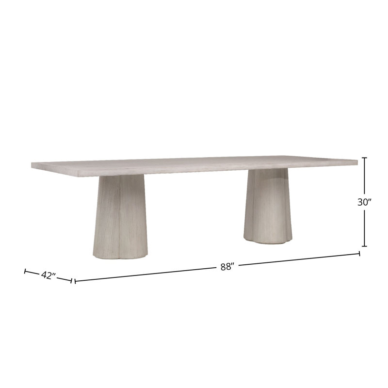 Arya Acacia Wood Dining Table, 88" L x 42" W