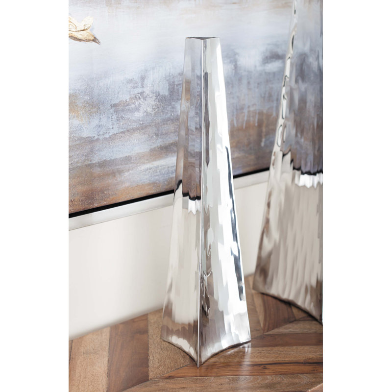 Vase de plancher en acier inoxydable Ousmane, H 15 po x l 4 po x p 4 po