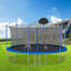 Trampoline ovale pliable pour tout-petits de 14 pi avec guidon Ceballos