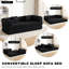 Causeuse-lit à compression escamotable en velours côtelé 79 po Boneless-599369109