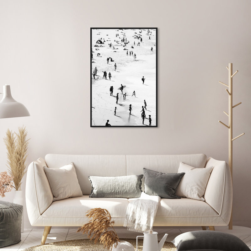 Nautical And Coastal Best Coast, Coastal Black Print by Oliver Gal, Black Floater Framed, 31" H x 21" W