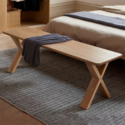 Banc en bois massif Burlywood