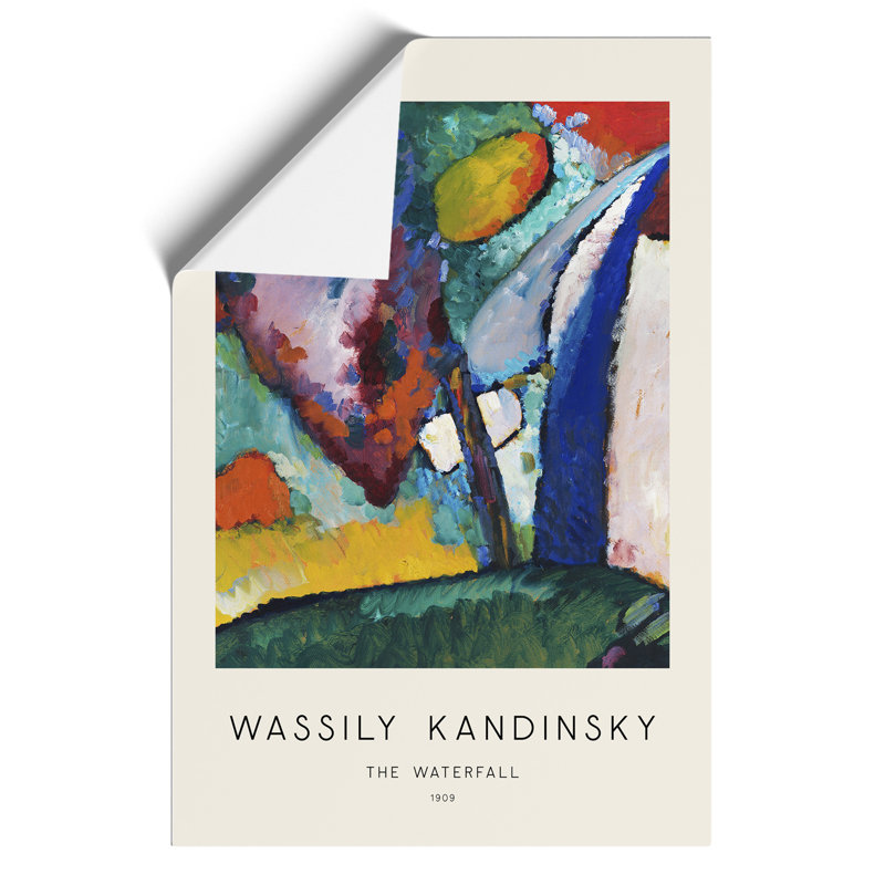 The Waterfall by Wassily Kandinsky - No Frame Painting, 30cm H x 21cm Wx 0.1cm D