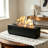 14.7" Rectangular Concrete Clean-Burning Wax  Indoor & Outdoor Tabletop Fireplace Black-122807106
