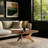 3-Piece Mid Century Modern Living Room Wood Table Set With Triangular Tops & Sculptural Bases-116648732