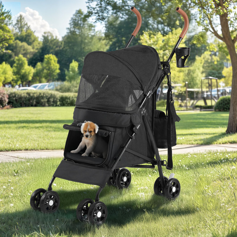 Foldable Pet Stroller, Black