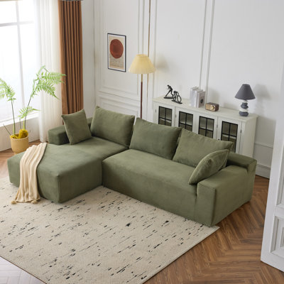 Corduroy 4 - 108*68 Inch Extra Large For Living Room Modular , Minimalist With High Rebound Springs And Comfortable Seating Corduroy, High Foam Stable Structure