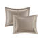 Édredon grand taupe 7 pièces Charmeuse, coussins décoratifs et taies décoratives Charmeuse-129576664
