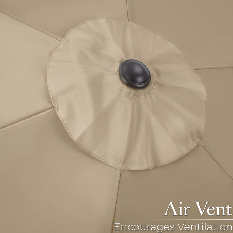 Atri 240cm Market Parasol, Cream
