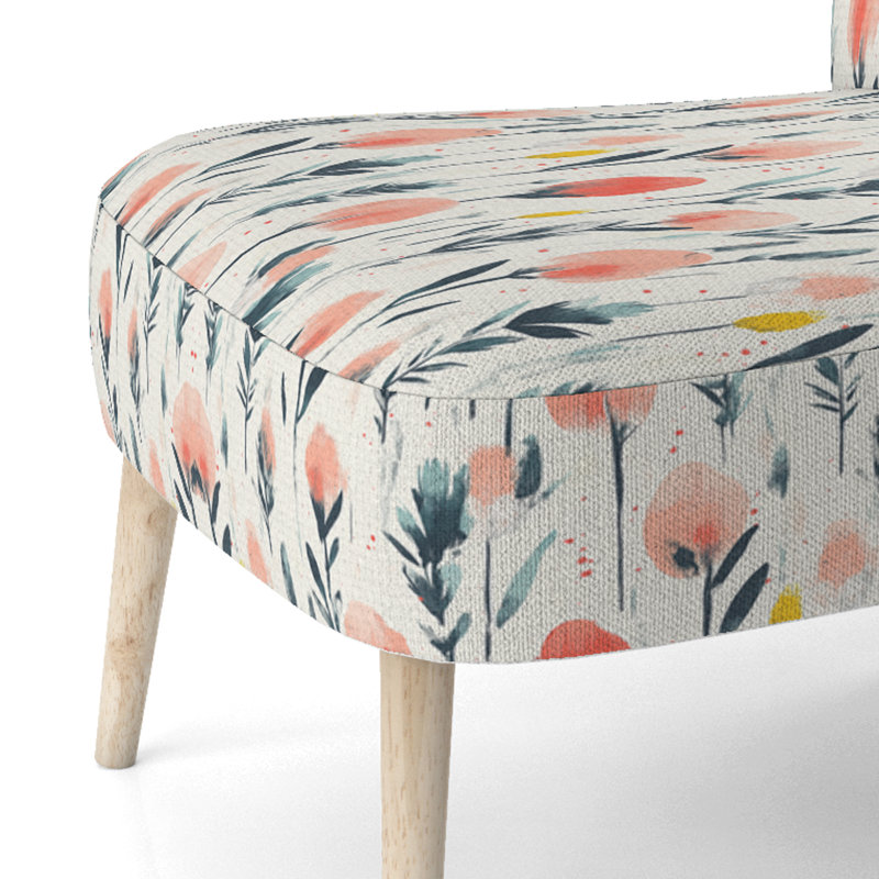 Chaise d'appoint Boho - Chaise d'appoint rouge Meadow Ikat, Chaise d'appoint sans accoudoirs