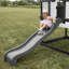Maisonnette pour enfant en bois de cèdre blanc avec glissade à vagues, cuisine de jeu et terrasse Back Sweetwater Heights