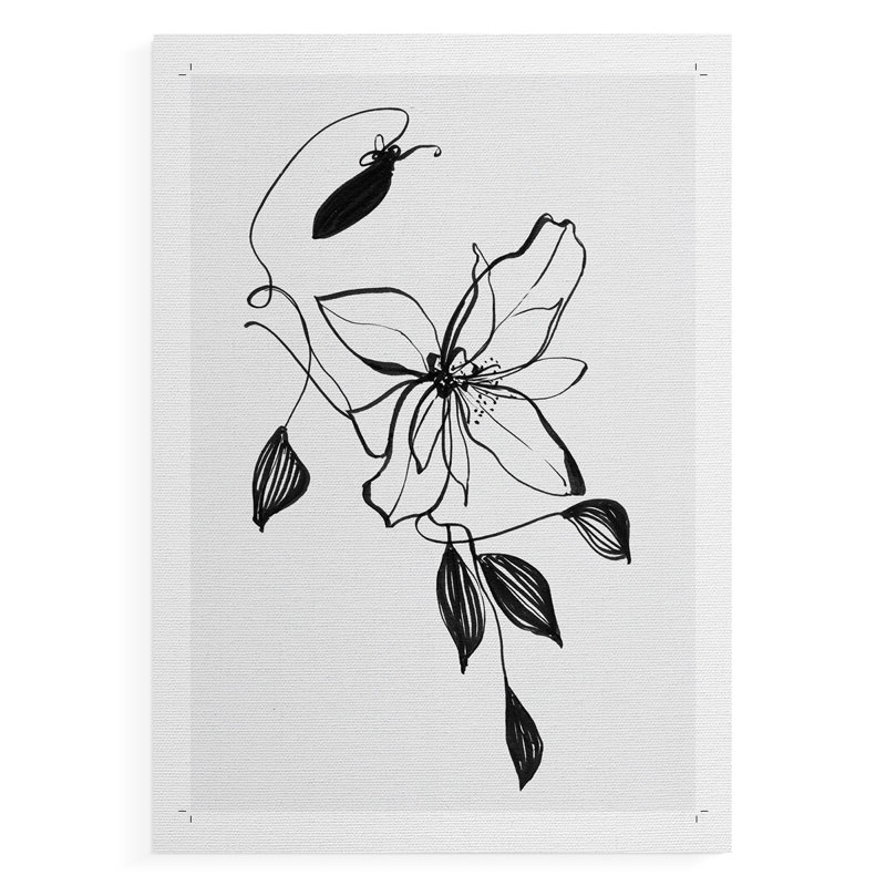 Wild Clematis I - impression sur toile seulement - non encadrée, H 36 po x l 24 po