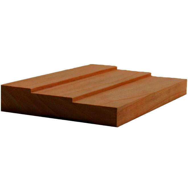 Boîtier en escalier contemporain de 3 1/2 po de largeur x 3/4 po EWCA35. Garniture sans finition, 0.75" H x 3.5" W x 42" D