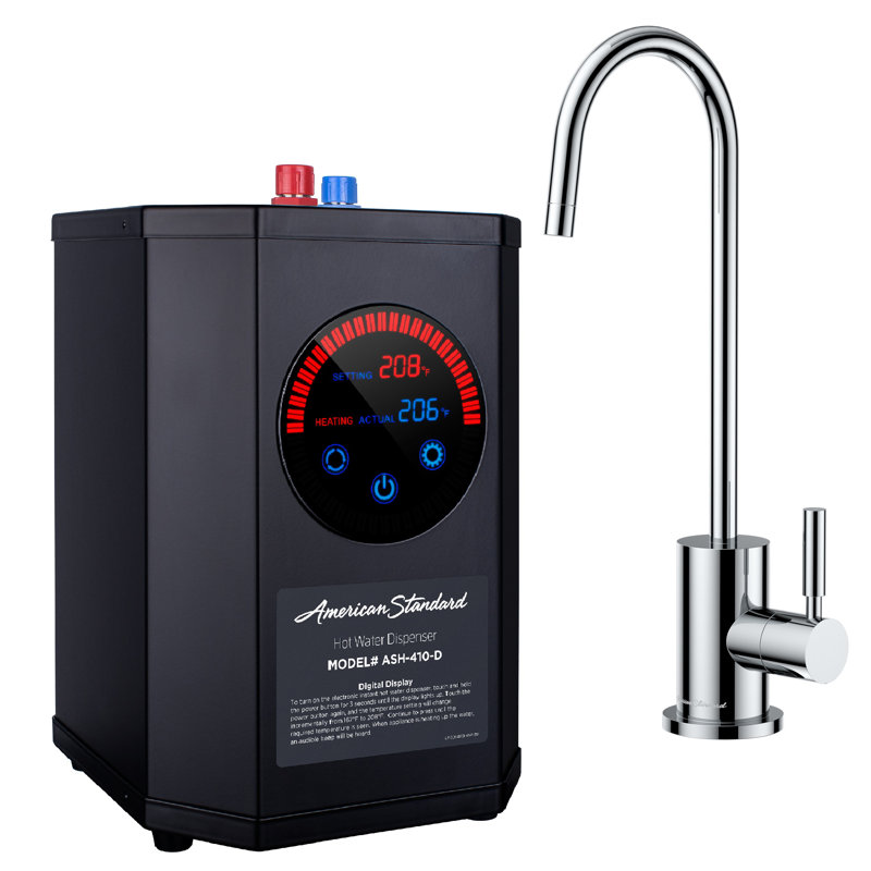 ASH410 Instant Hot Water Dispenser System, Single-Handle Faucet with Digital Touchpad Tank, Polished Chrome