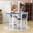 Llayton 3-Piece Counter Height Dining Set, Wood Table with 2 Upholstered Chairs-394713115