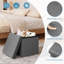 Quirrels 38cm Wide Square Solid Colour Cube Ottoman with Storage-2017843725