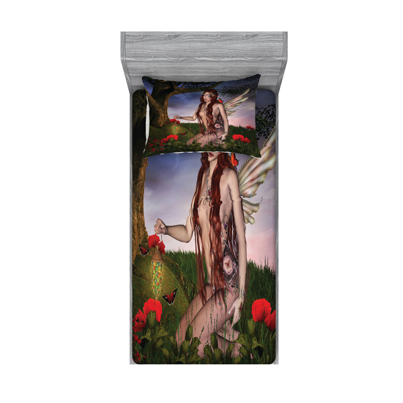 Microfiber Sheet Set, Twin Sheet Set with Fitted Sheet