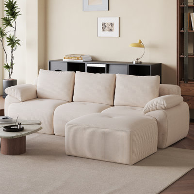 3 Seater Corduroy Sofa