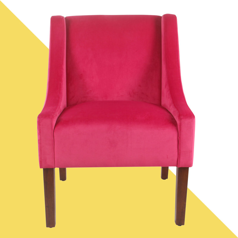 Upholstered Armchair, Pink Velvet