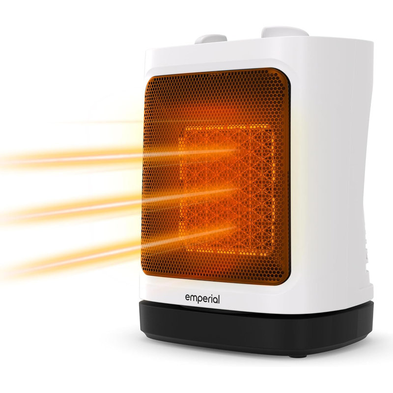 Emperial 2000W Ceramic Fan Heater - Mini Electric Space Heater, Portable, Built-in Thermostat, Oscillation, Energy Efficient