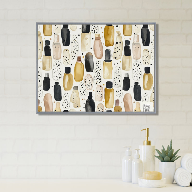 Impression sur toile Boho Bathries - beige et brun II, Argent argent, H 34 po x l 44 po