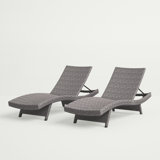 Billur Outdoor Wicker Chaise Lounge Set