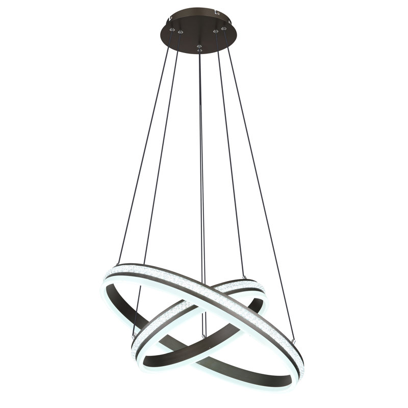 Chanab 1 - Light Brushed Brass LED Pendant