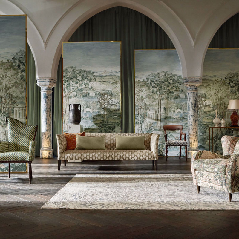 Arcadian Thames Wallpaper, Wedgwood Blue