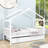 Wood House Bed With Pull-Out Twin Trundle-431005078-431005080