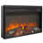 26 inch electric fireplace insert, ultra thin heater with log set & realistic flame, remote control with timer, overheating protection-1430054190